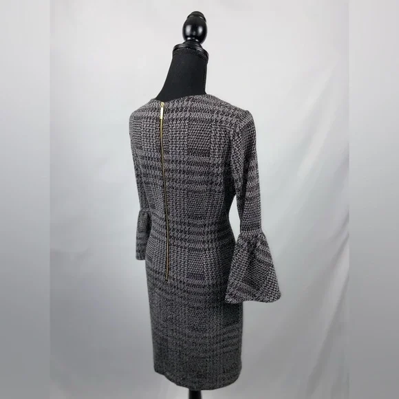Calvin Klein dress Belle sleeves Size 10 Gray& Black - Picture 5 of 9